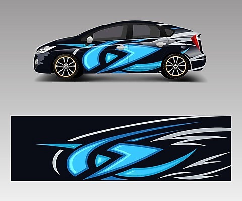 EPS 해외이미지 디자인 백그라운드 일러스트 자동차 추상 사람없음 파란색 목업 자동차코팅 해외일러스트 육상교통 컬러 무늬 파일형식 벡터 이미지허브