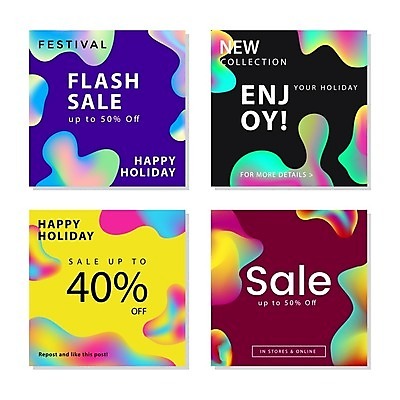 EPS 해외이미지 디자인 일러스트 추상 타이포그라피 사람없음 쇼핑 세트 세일 그라데이션 해외일러스트 문자 무늬 파일형식 벡터 이미지허브