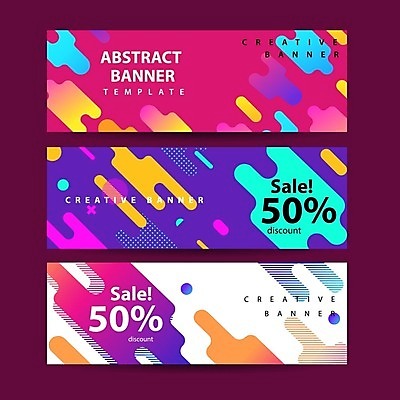 EPS 해외이미지 디자인 가로배너 분홍색 일러스트 추상 타이포그라피 사람없음 쇼핑 세트 세일 보라색 흰색 해외일러스트 문자 배너 컬러 무늬 가로 파일형식 벡터 이미지허브