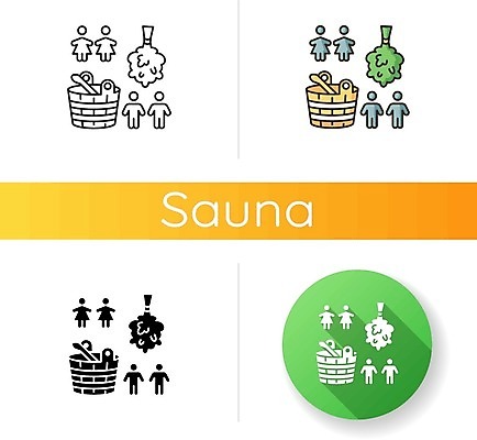 EPS 해외이미지 일러스트 사람모양 욕조 사람없음 세트 원형 양동이 사우나 목욕바구니 해외일러스트 모양 도형 바구니 파일형식 벡터 이미지허브