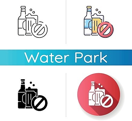 EPS 해외이미지 일러스트 맥주 사람없음 세트 금지 원형 맥주잔 맥주병 금주 해외일러스트 도형 술잔 술병 주류 파일형식 벡터 이미지허브