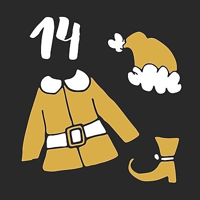 EPS 해외이미지 일러스트 산타옷 타이포그라피 사람없음 숫자 달력 날짜 12월 해외일러스트 문자 옷 크리스마스 파일형식 벡터 이미지허브