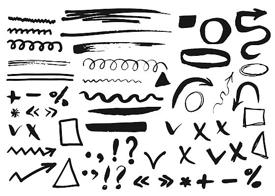 EPS 해외이미지 화살표 일러스트 사람없음 체크표시 손그림 수학기호 디자인소스 지그재그 해외일러스트 기호 확인 파일형식 벡터 편집소스 이미지허브