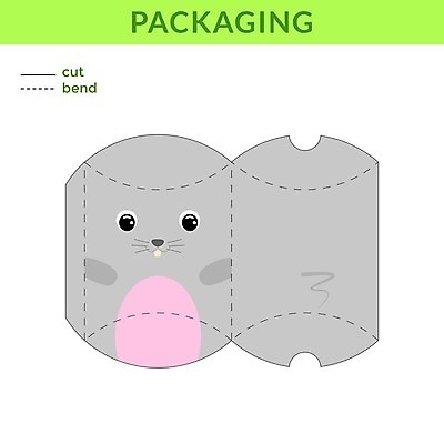 EPS 해외이미지 가방 일러스트 사람없음 쥐 종이접기 DIY 전개도 해외일러스트 잡화 종이 취미 설치류 접기 파일형식 벡터 동물 모션 이미지허브