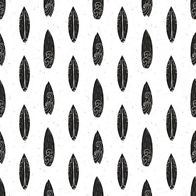 EPS 해외이미지 파도 패턴 일러스트 흑백 사람없음 서핑보드 서핑 손그림 해외일러스트 바다 무늬 촬영기법 수상스포츠 보드_스포츠 파일형식 벡터 이미지허브