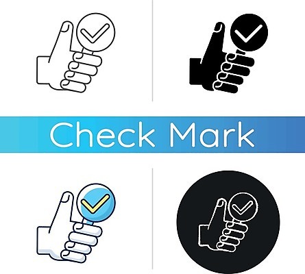 EPS 해외이미지 일러스트 들기 사람없음 세트 팻말 원형 체크표시 손모양 해외일러스트 모양 도형 모션 프레임 확인 파일형식 벡터 손_신체부위 이미지허브