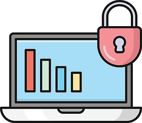 EPS 해외이미지 인터넷 일러스트 비즈니스 열쇠 그래프 안전 그래픽 파란색 노트북 컴퓨터 디지털 스크린 공책 자료 웹 정보 네트워크 보호 만화 사이버 잠금 보안 방패 온라인 방화벽 백신 사생활 악성코드 해외일러스트 컬러 컨셉 의학 문구용품 전자제품 파일형식 벡터 이미지허브