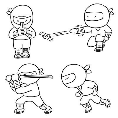 EPS 해외이미지 캐릭터 전통 디자인 남자 아시아 무기 선 포즈 일러스트 가면 사람 동양인 소년 그래픽 세트 일본 그리기 칼날 던지기 칼 낙서 만화 스케치 심볼 라인아트 사인 그림 싸움 클립 심플 손그림 전사 마스코트 해외일러스트 일러캐릭터 나라 어린이 모션 미술 인종 파일형식 벡터 이미지허브