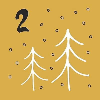 EPS 해외이미지 나무 일러스트 타이포그라피 사람없음 숫자 달력 날짜 12월 눈내림 해외일러스트 식물 문자 눈_날씨 파일형식 벡터 이미지허브