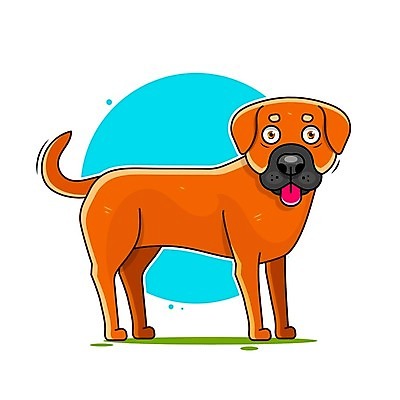 EPS 해외이미지 동물캐릭터 일러스트 사람없음 개 강아지 해외일러스트 일러캐릭터 동물 캐릭터 포유류 반려동물 파일형식 벡터 이미지허브