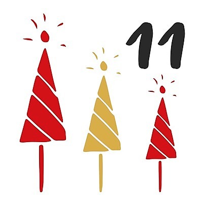 EPS 해외이미지 나무 일러스트 타이포그라피 사람없음 반짝임 숫자 달력 날짜 12월 해외일러스트 식물 문자 모션 파일형식 벡터 이미지허브