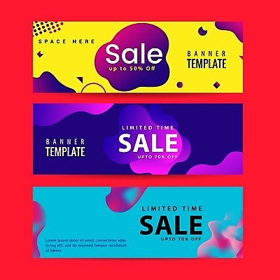 EPS 해외이미지 디자인 배너 가로배너 하늘색 일러스트 추상 타이포그라피 사람없음 쇼핑 세트 노란색 세일 보라색 해외일러스트 문자 컬러 무늬 가로 파란색 파일형식 벡터 이미지허브