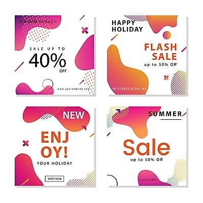 EPS 해외이미지 디자인 배너 분홍색 일러스트 추상 타이포그라피 사람없음 쇼핑 세트 세일 흰색 해외일러스트 문자 컬러 무늬 파일형식 벡터 이미지허브