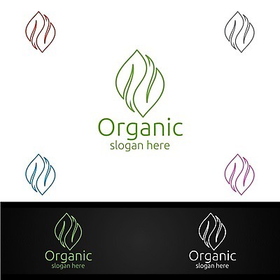 EPS 해외이미지 디자인 잎 라인일러스트 사람없음 심볼 에코 유기농 바이오 브랜딩 해외일러스트 식물 웰빙 일러스트 환경 파일형식 벡터 이미지허브