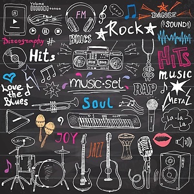 EPS 해외이미지 디자인 실루엣 음악 백그라운드 일러스트 노래 놀이 열쇠 그래픽 세트 파티 쪽지 헤드폰 칠판 소리 콘서트 장비 기구 기타 키보드 피아노 낙서 스케치 심볼 마이크 오브젝트 사인 그림 질감 드럼 윤곽 오디오 재즈 멜로디 뮤지컬 베이스 엘리먼트 스타일 해외일러스트 음향기기 현악기 문화예술 타악기 촬영기법 미술 이벤트 전자제품 공연 건반악기 파일형식 벡터 이미지허브