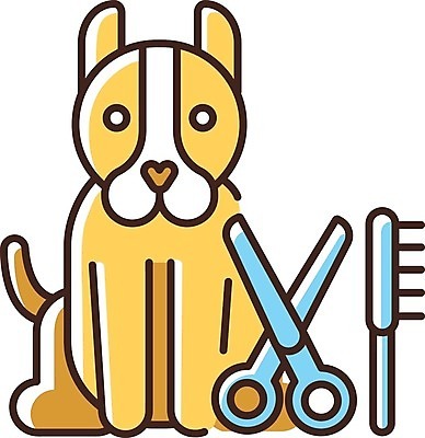 EPS 해외이미지 일러스트 사람없음 뷰티 머리빗 강아지 펫케어 해외일러스트 관리 반려동물 미용용품 개 파일형식 벡터 이미지허브