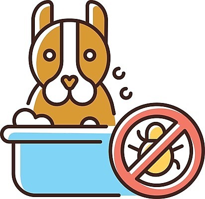 EPS 해외이미지 일러스트 욕조 사람없음 목욕 거품 살충 강아지 진드기 펫케어 해외일러스트 관리 반려동물 청결 개 해충 파일형식 벡터 이미지허브