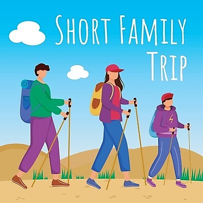 EPS 해외이미지 여자 남자 포스터 어린이 여행 가방 일러스트 가족 하늘 산 소년 성인 세명 걷기 트래킹 등산복 즐거움 휴양지 등산스틱 해외일러스트 잡화 옷 감정 관계 모션 레저 사람 등산 장소 등산용품 파일형식 벡터 이미지허브