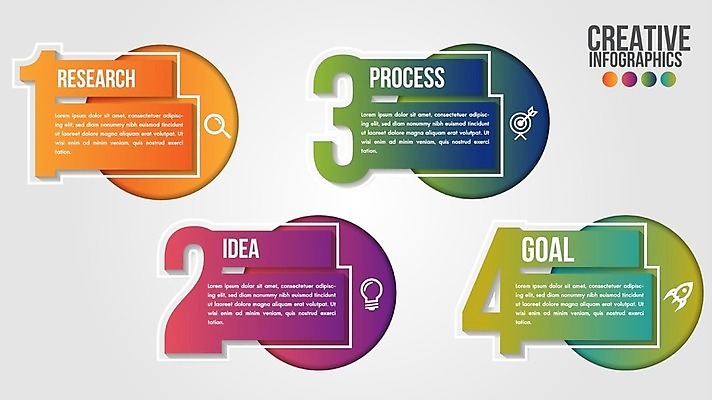 EPS 해외이미지 일러스트 아이디어 사람없음 세트 인포그래픽 단계 해외일러스트 컨셉 파일형식 벡터 이미지허브