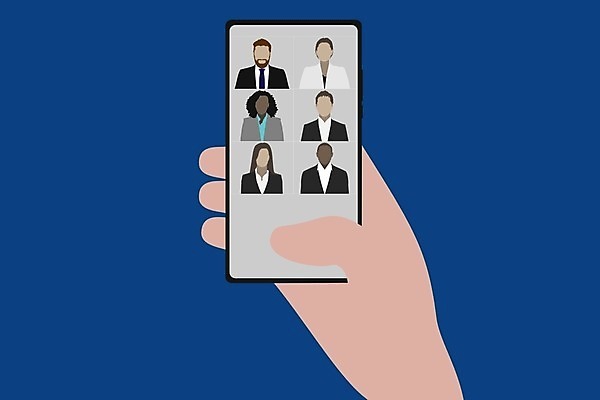 EPS 해외이미지 디자인 여자 컨셉 인터넷 일러스트 비즈니스 통신 회의 직장 사람 스마트폰 컴퓨터 사무실 디지털 스크린 웹 업무 네트워크 그룹 연결 토론 사이버 책상 부름 멀리 온라인 동영상 고립 소셜 가상 해외일러스트 가구 회사 모션 전자제품 핸드폰 스마트기기 작업 파일형식 벡터 이미지허브