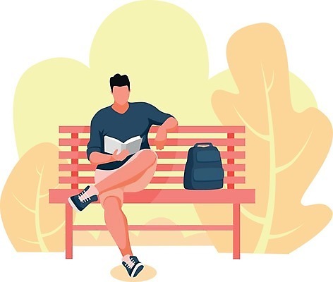 EPS 해외이미지 나무 캐릭터 공원 남자 실루엣 백그라운드 벤치 가방 일러스트 배낭 앉기 책 플랫 만화 읽기 힙스터 해외일러스트 일러캐릭터 식물 잡화 공공시설 패션 의자 모션 촬영기법 사람 파일형식 벡터 이미지허브