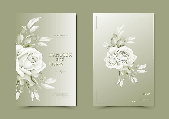 EPS 해외이미지 꽃 분홍색 꽃다발 결혼 꽃무늬 일러스트 결혼식 사람없음 초록색 장미 벚꽃 청첩장 해외일러스트 식물 컬러 무늬 카드_감사 이벤트 파일형식 벡터 이미지허브