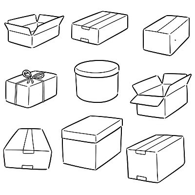 EPS 해외이미지 모양 종이 선 일러스트 포장 부분 아이디어 장식 세트 상자 판매 상점 공백 화물 그리기 낙서 상품 컨테이너 만화 스케치 수집 라인아트 오브젝트 사인 그림 클립 심플 손그림 패키지 수납 소매 짐싸기 전송 해외일러스트 산업 컨셉 모션 미술 운송업 파일형식 벡터 이미지허브