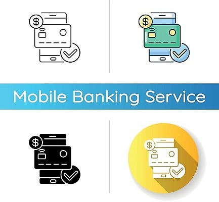 EPS 해외이미지 일러스트 사람없음 스마트폰 세트 달러 원형 신용카드 체크표시 모바일뱅킹 스마트뱅킹 해외일러스트 도형 돈 금융 핸드폰 스마트기기 확인 뱅킹 파일형식 벡터 이미지허브