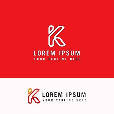 EPS 해외이미지 디자인 알파벳 일러스트 비즈니스 사람없음 빨간색 심볼 심플 K 엘리먼트 레터링 해외일러스트 영어 컬러 파일형식 벡터 이미지허브