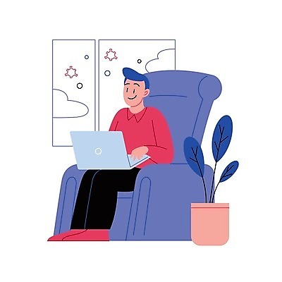 EPS 해외이미지 전신 라이프스타일 남자 화분 일러스트 창문 한명 미소 앉기 성인 일상 노트북 소파 타이핑 업무 비즈니스맨 재택근무 성인남자한명만 코로나바이러스 델타변이바이러스 오미크론 해외일러스트 1 의자 비즈니스 모션 표정 사람 라이프 생활 전자제품 작업 직장인 바이러스 남자한명만 성인남자만 파일형식 벡터 이미지허브