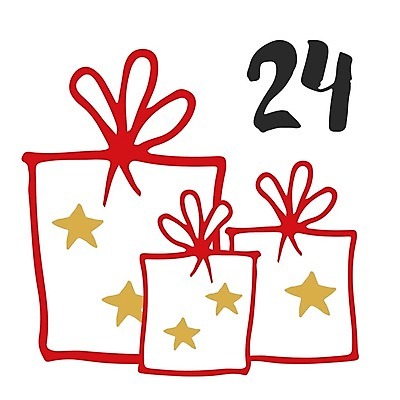 EPS 해외이미지 별 일러스트 타이포그라피 사람없음 선물상자 숫자 달력 날짜 12월 해외일러스트 자연요소 문자 선물 상자 파일형식 벡터 이미지허브