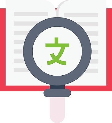 EPS 해외이미지 디자인 영어 교육 일러스트 비즈니스 텍스트 통신 학교 책 스터디 세계 글로벌 검은색 흰색 심볼 사인 검색 사전 온라인 발견 고립 번역 해외일러스트 문자 컬러 학습 파일형식 벡터 이미지허브