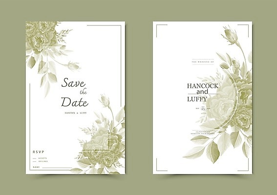 EPS 해외이미지 꽃 분홍색 꽃다발 결혼 꽃무늬 일러스트 결혼식 사람없음 초록색 장미 벚꽃 청첩장 해외일러스트 식물 컬러 무늬 카드_감사 이벤트 파일형식 벡터 이미지허브