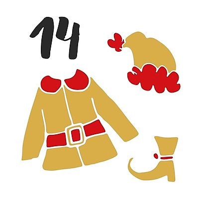 EPS 해외이미지 크리스마스 일러스트 산타옷 타이포그라피 사람없음 숫자 달력 날짜 12월 해외일러스트 문자 옷 기념일 파일형식 벡터 이미지허브