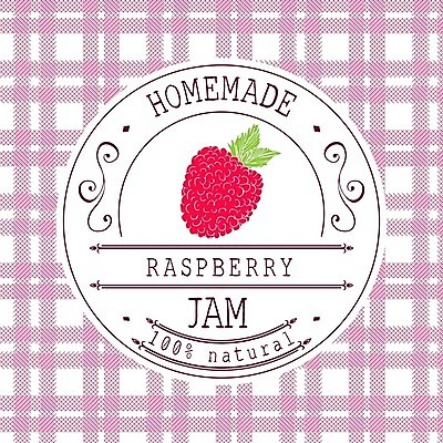 EPS 해외이미지 일러스트 사람없음 라벨 보라색 체크무늬 산딸기 원형프레임 과일잼 프레임일러스트 홈메이드 해외일러스트 컬러 무늬 과일 프레임 원형 잼 만들기 파일형식 벡터 이미지허브