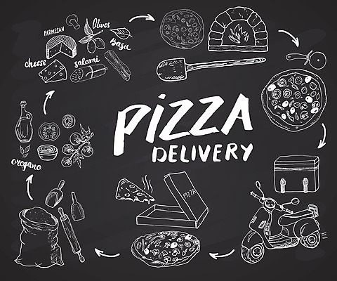 EPS 해외이미지 디자인 화살표 토마토 일러스트 재료 치즈 피자 사람없음 오토바이 올리브 밀가루 베이컨 바질 토마토소스 배달원가방 오레가노 파마산치즈 피자배달 피자주걱 피자칼 화덕 해외일러스트 열매 채소 주방용품 유제품 패스트푸드 서양음식 돼지고기 바이크 소스_음식 가루 배송 주걱 화로 파일형식 벡터 이미지허브