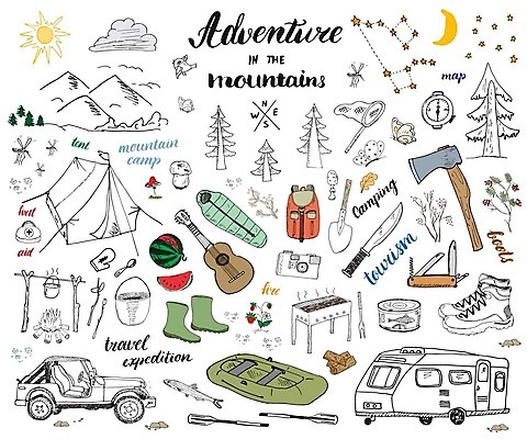 EPS 해외이미지 여행 백그라운드 신발 일러스트 텐트 캠핑도구 사람없음 야외 물 세트 장비 기타 공구 보트 숲 나침반 모닥불 바비큐 그림 도끼 트레일러 맥가이버칼 해외일러스트 자연요소 음식 불 현악기 캠핑 도구 배 칼 선박 파일형식 벡터 이미지허브