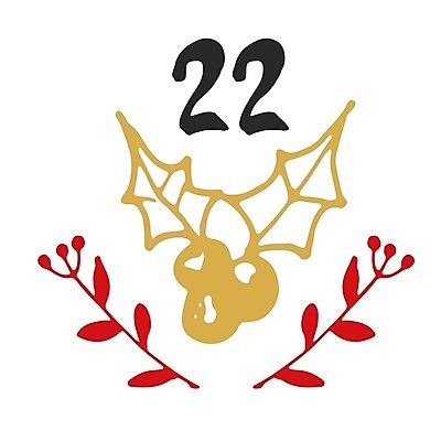 EPS 해외이미지 잎 일러스트 타이포그라피 사람없음 숫자 달력 날짜 12월 호랑가시나무열매 해외일러스트 식물 문자 열매 파일형식 벡터 이미지허브