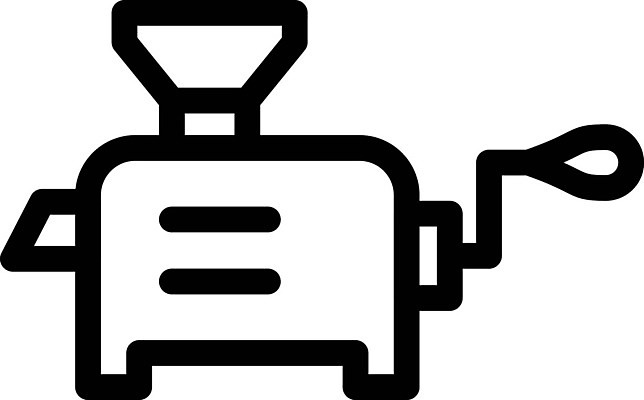 EPS 해외이미지 디자인 선 컨셉 일러스트 가정 주방용품 육류 손잡이 요리 금속 주방 검은색 식사 기계 장비 소고기 기구 공구 플랫 심볼 그라인더 갈기 방앗간 고립 다진 조작 철강 해외일러스트 컬러 생활용품 식재료 재질 도구 커피용품 파일형식 벡터 이미지허브