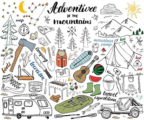 EPS 해외이미지 여행 백그라운드 신발 일러스트 텐트 캠핑도구 사람없음 야외 물 세트 장비 기타 공구 보트 숲 나침반 모닥불 바비큐 그림 도끼 트레일러 맥가이버칼 해외일러스트 자연요소 음식 불 현악기 캠핑 도구 배 칼 선박 파일형식 벡터 이미지허브