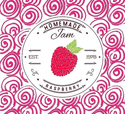 EPS 해외이미지 분홍색 곡선 일러스트 사람없음 라벨 회오리 산딸기 원형프레임 과일잼 프레임일러스트 홈메이드 해외일러스트 선 컬러 과일 프레임 원형 잼 만들기 파일형식 벡터 이미지허브