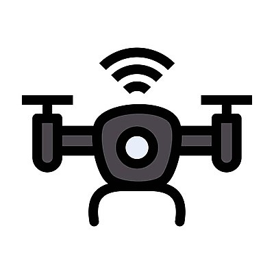 EPS 해외이미지 일러스트 사람없음 검은색 신호 와이파이 드론 해외일러스트 컬러 무선인터넷 파일형식 벡터 이미지허브