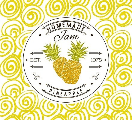 EPS 해외이미지 곡선 일러스트 사람없음 노란색 라벨 회오리 파인애플 원형프레임 과일잼 프레임일러스트 홈메이드 해외일러스트 선 컬러 과일 프레임 원형 잼 열대과일 만들기 파일형식 벡터 이미지허브