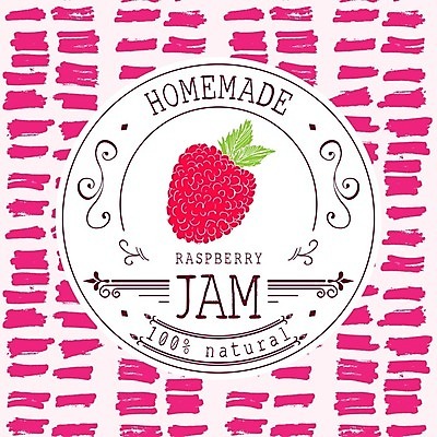 EPS 해외이미지 분홍색 일러스트 사람없음 라벨 직선 산딸기 원형프레임 과일잼 반복무늬 프레임일러스트 홈메이드 해외일러스트 선 컬러 과일 프레임 원형 잼 만들기 파일형식 벡터 이미지허브