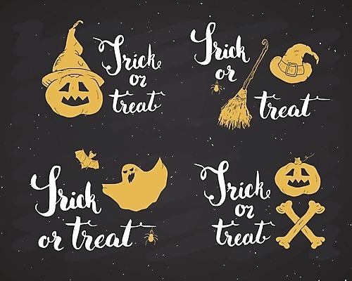 EPS 해외이미지 손글씨 일러스트 캘리그라피 검은배경 뼈 타이포그라피 사람없음 장식 할로윈 유령 거미 손그림 박쥐 마녀모자 마법빗자루 잭오랜턴 해외일러스트 문자 모자_잡화 곤충 백그라운드 포유류 검은색 빗자루 파일형식 벡터 이미지허브