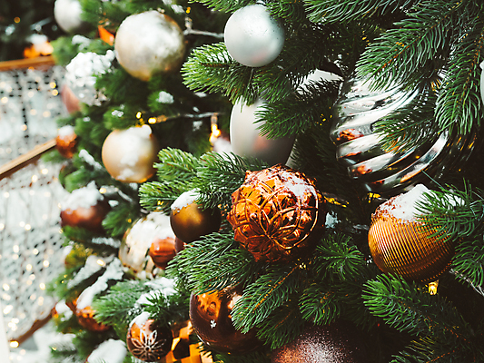 포토 JPG 해외이미지 크리스마스장식 크리스마스 겨울 근접촬영 사람없음 야외 크리스마스트리 오너먼트 눈덮임 해외포토 계절 기념일 뷰포인트 컨셉 파일형식 이미지허브