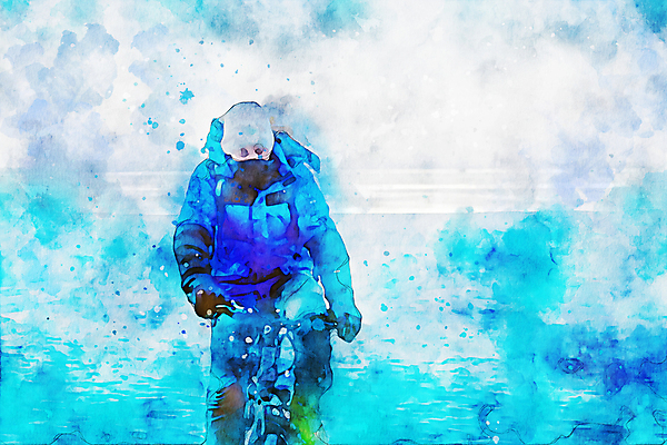 포토 JPG 해외이미지 계절 호수 여행 백그라운드 겨울 자연 수채화 미술 풍경 사람없음 자전거 냉동 얼음 승차 그림 혼자 해외포토 자연요소 모션 문화예술 바이크 생태계 파일형식 이미지허브