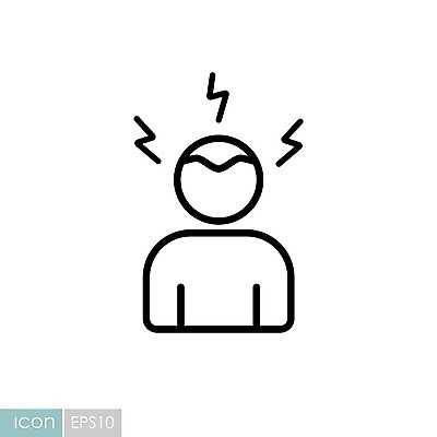 EPS 해외이미지 디자인 백그라운드 일러스트 스트레스 사람 머리 고통 바이러스 질병 상처 두통 감염 고립 증상 편두통 해외일러스트 감정 의학 신체부위 파일형식 벡터 이미지허브