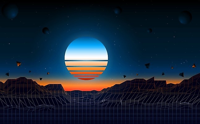 EPS 해외이미지 디자인 포스터 별 백그라운드 일러스트 하늘 추상 미래 미술 그래픽 파란색 빛 컴퓨터 태양 파티 우주 디지털 보라색 검은색 어둠 일몰 행성 수확 게임 야간 복고 전자 은하계 네온 80대 옛날 테크노 스타일 힙스터 해외일러스트 자연요소 패션 노년 컬러 컨셉 무늬 농업 놀이 문화예술 이벤트 전자제품 노을 파일형식 벡터 이미지허브