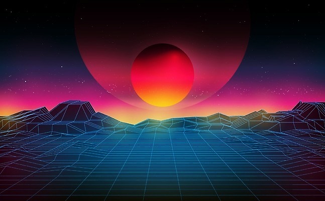 EPS 해외이미지 디자인 포스터 별 백그라운드 일러스트 하늘 추상 미래 미술 그래픽 파란색 빛 컴퓨터 태양 파티 우주 디지털 보라색 검은색 어둠 일몰 행성 수확 게임 야간 복고 전자 은하계 네온 80대 옛날 테크노 스타일 힙스터 해외일러스트 자연요소 패션 노년 컬러 컨셉 무늬 농업 놀이 문화예술 이벤트 전자제품 노을 파일형식 벡터 이미지허브